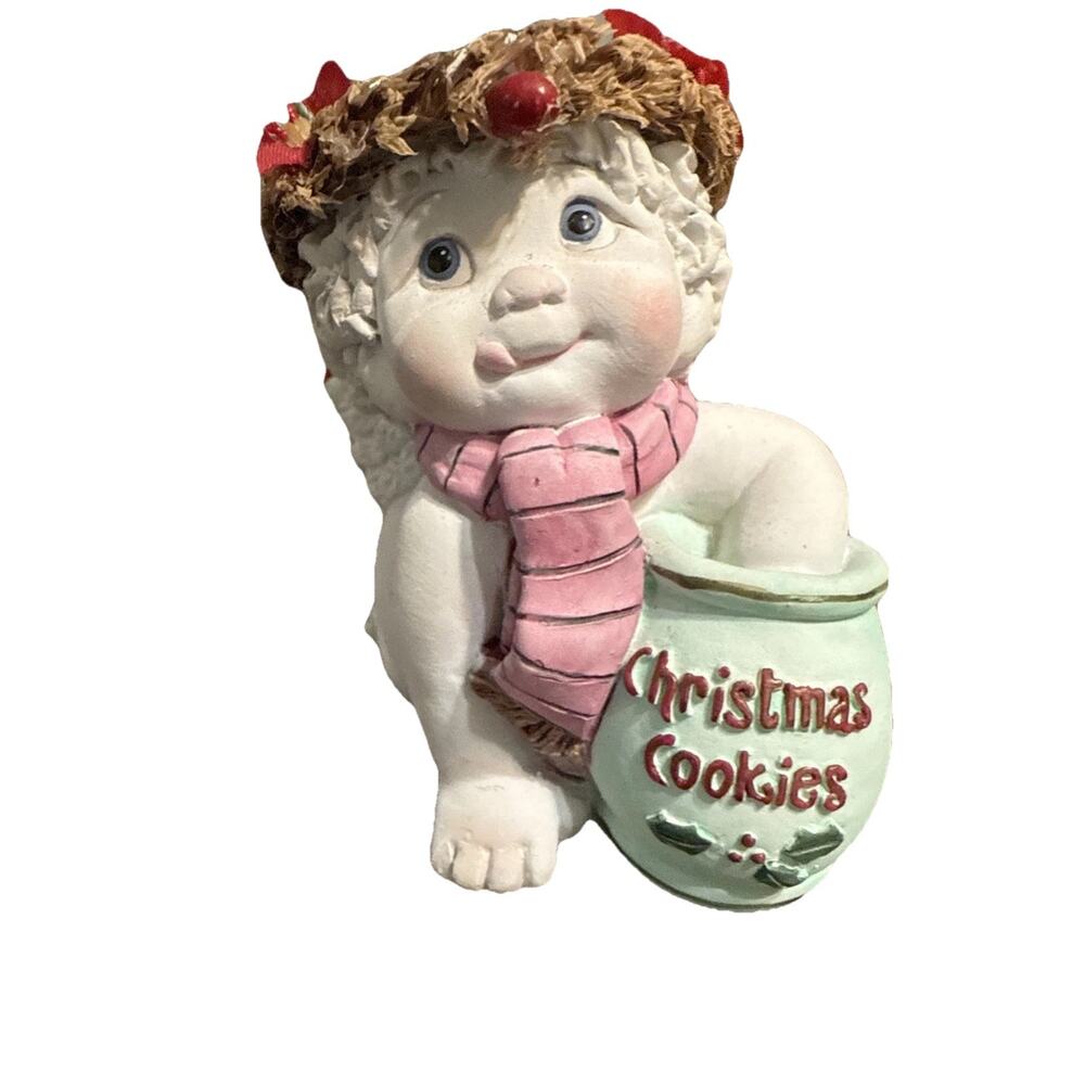 Dreamsicles Christmas Angel Figurine Cookie Jar 2002 Enesco 3" Collectible